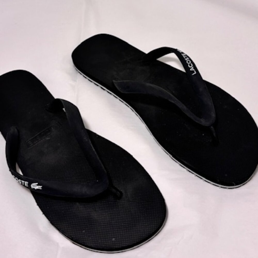 Lacoste black sandals men
